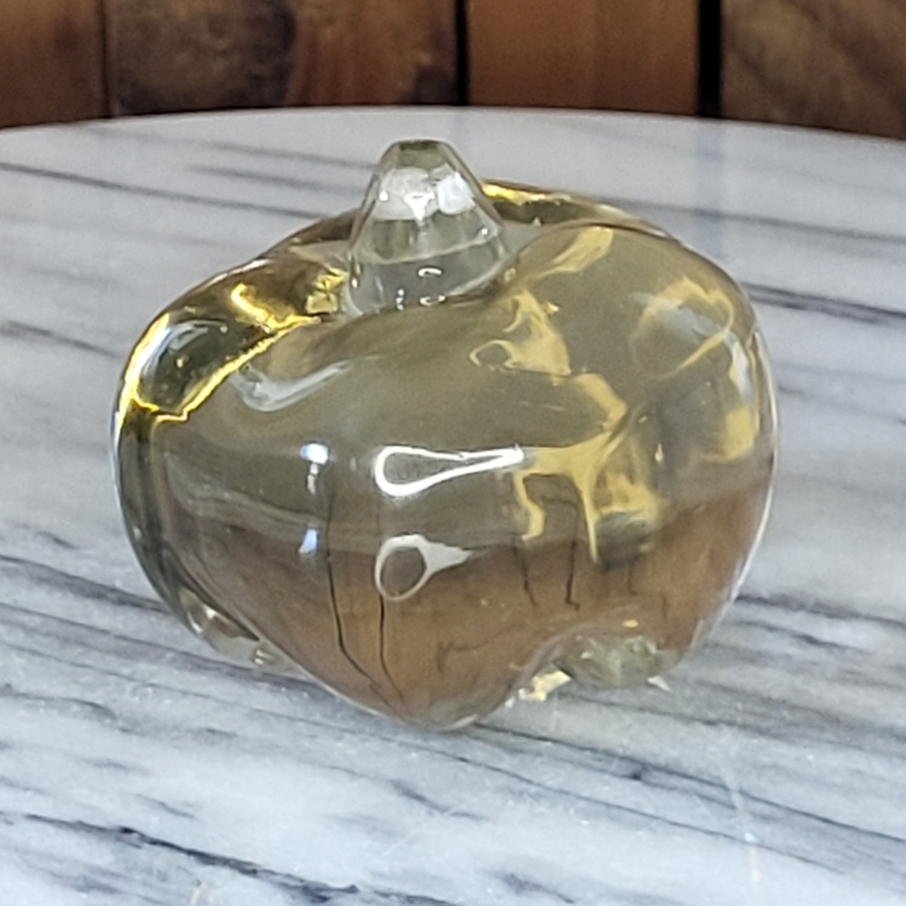 Elegant Glass Pumpkin Sculpture - Picture 8 of 14